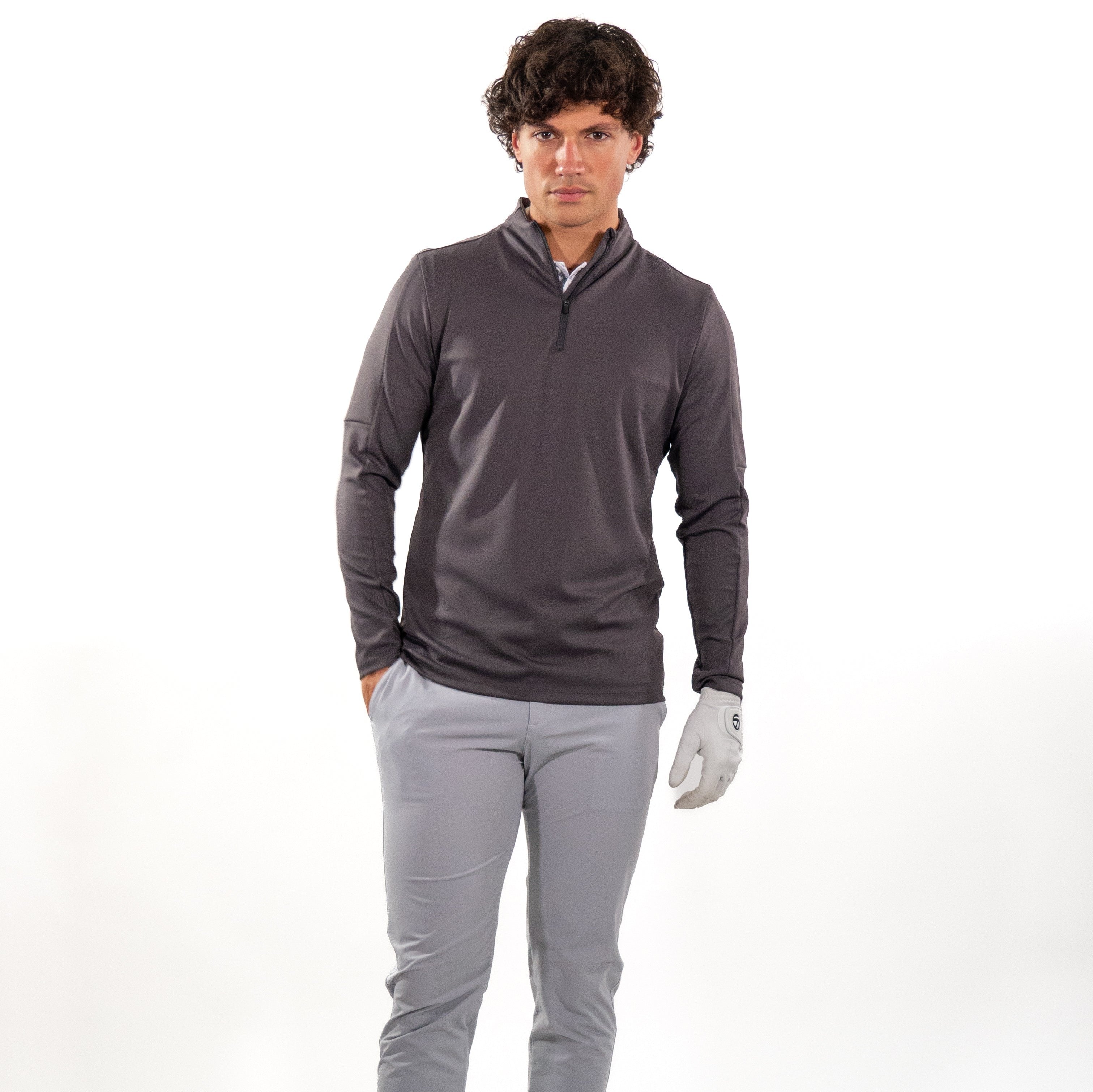 Essential Quarter Zip Grey