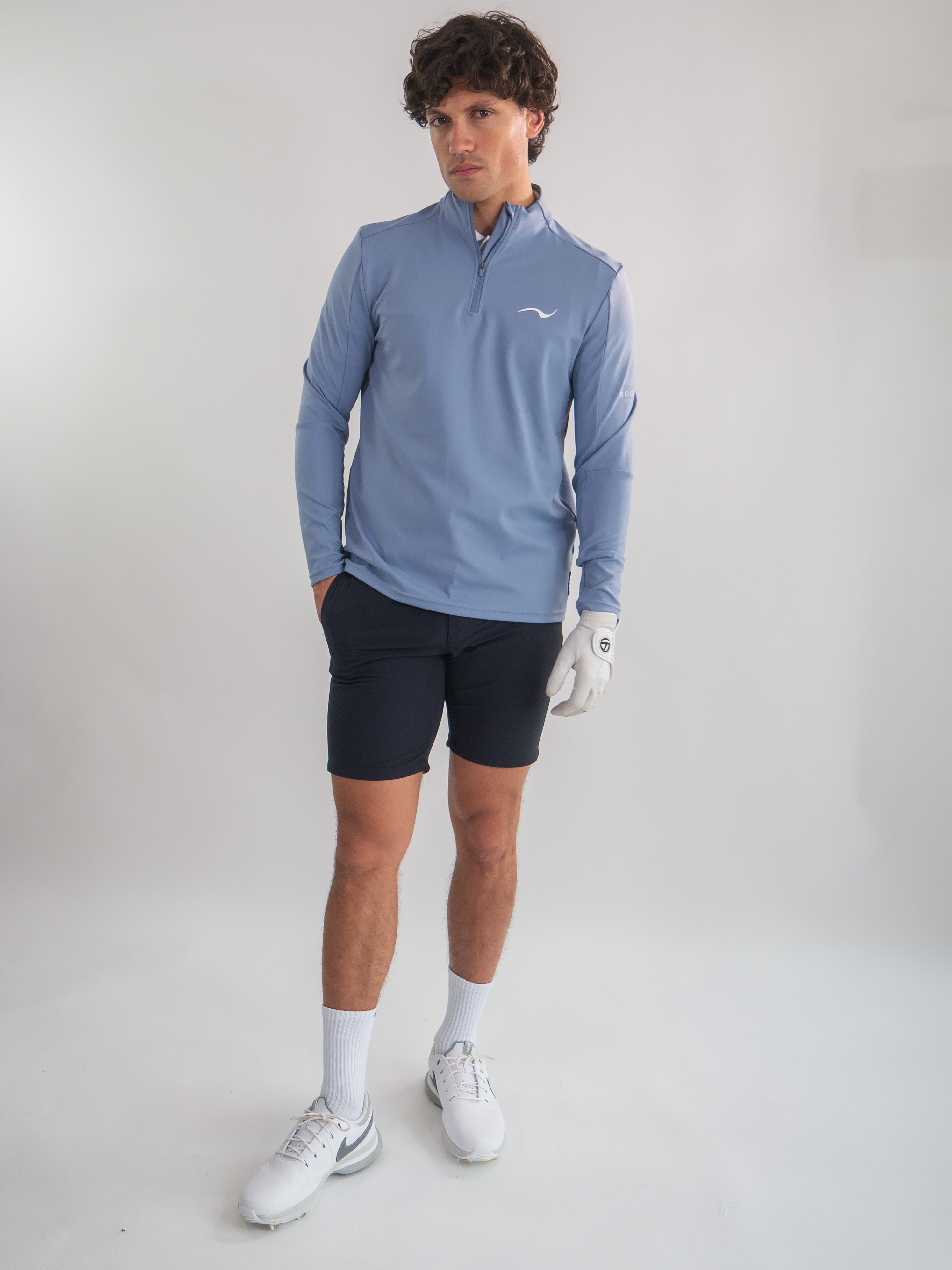 Azure Q Zip x Grey Short